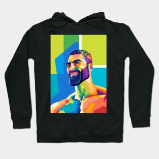 GigaChad Meme wpap Pop Art Hoodie